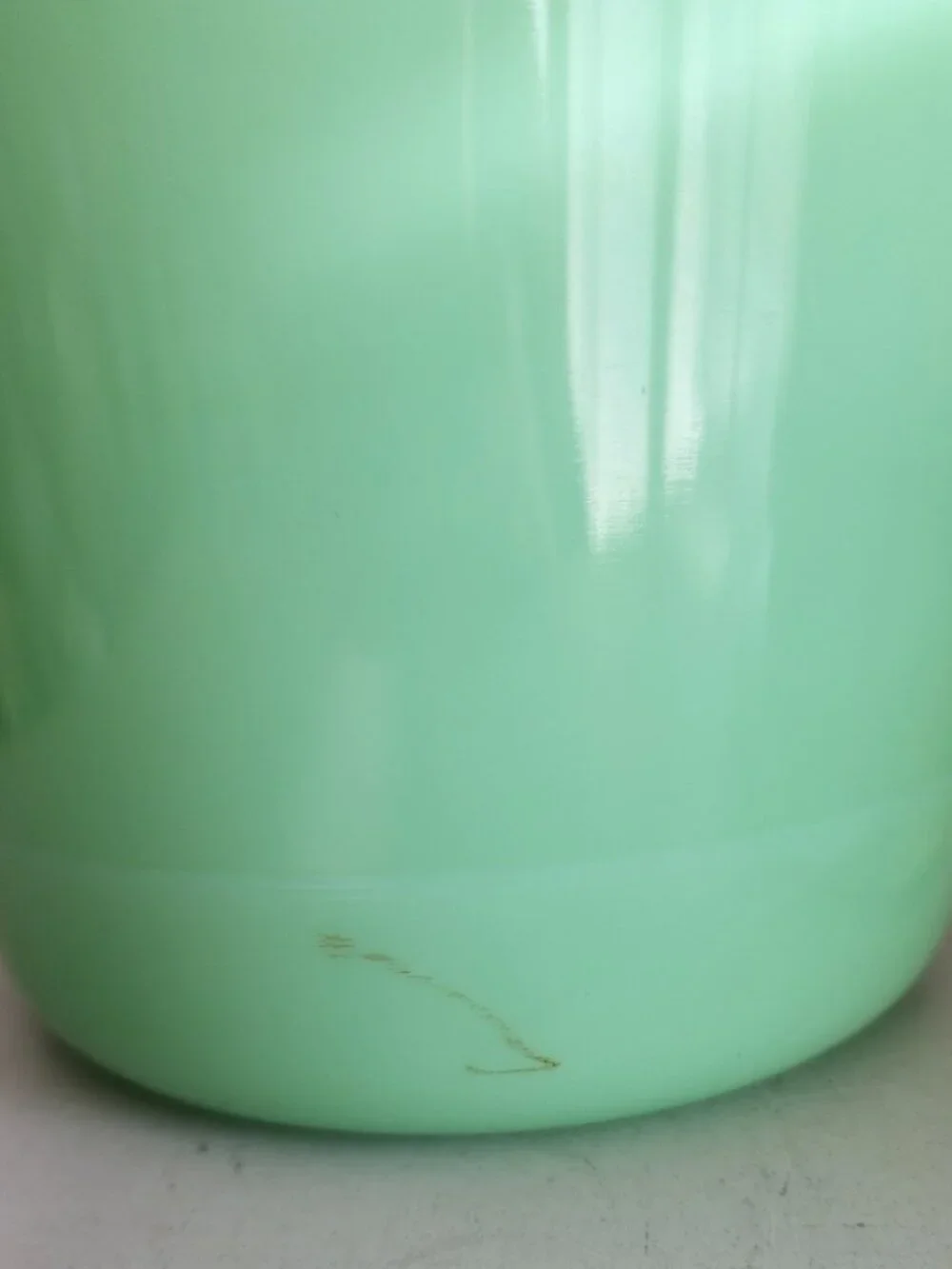 Beautiful Vintage McKee Jadeite Jadite Green Glass CEREAL 48oz Canister Uranium